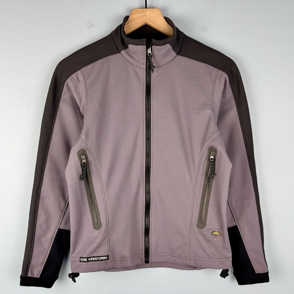 Mountain Hardwear Womens 6 Small Zip Up Jacket Gore Windstopper Softshell Gray